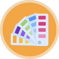 Color sample Flat Multi Circle Icon vector