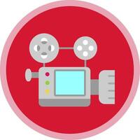 Video camera Flat Multi Circle Icon vector