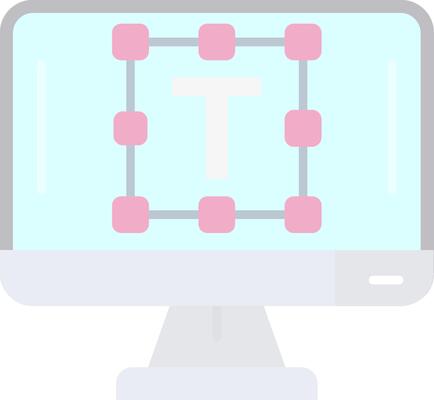 Text editor Flat Light Icon