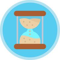 Sand clock Flat Multi Circle Icon vector