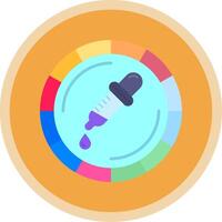 Color picker Flat Multi Circle Icon vector