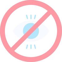 No illegitimate Flat Light Icon vector