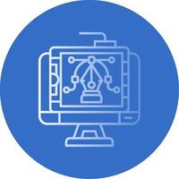 Graphic design Gradient Line Circle Icon vector