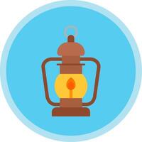 Oil lamp Flat Multi Circle Icon vector