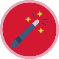 Magic wand Flat Multi Circle Icon vector