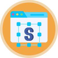 Text editor Flat Multi Circle Icon vector