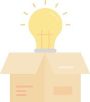 Think outside the box Flat Light Icon vector