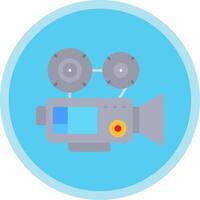 Video camera Flat Multi Circle Icon vector