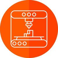 3d modeling Line Red Circle Icon vector