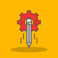 Design process Filled Shadow Icon vector