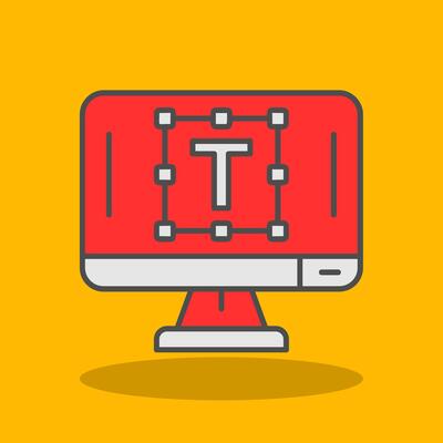 Text editor Filled Shadow Icon