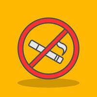 No smoking Filled Shadow Icon vector