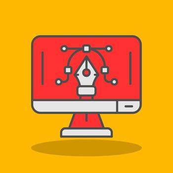 Graphic editor Filled Shadow Icon vector