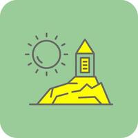 Mount arafat Filled Yellow Icon vector