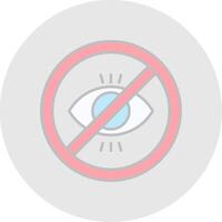 No illegitimate Line Filled Light Circle Icon vector
