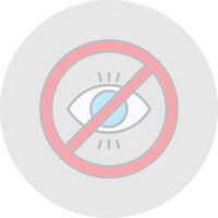 No illegitimate Line Filled Light Circle Icon vector