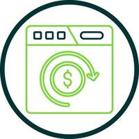 Return of investment Line Circle Icon vector