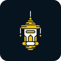 Oil lamp Glyph Two Color Icon vector