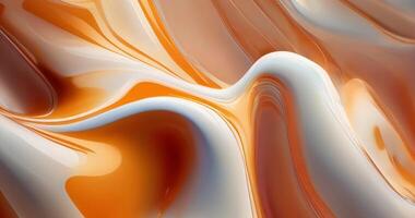 AI generated colorful abstract image showcasing waves of fluid-like fabric in warm tones of orange and white creating an organic and flowing aesthetic. abstract background fluid and flower forms video