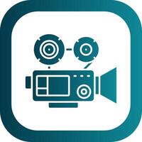 Video camera Glyph Gradient Round Corner Icon vector