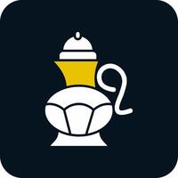 Tea pot Glyph Two Color Icon vector