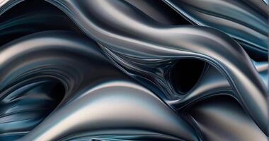 AI generated This is a close-up glossy object with flowing, organic shapes and smooth, fluid-like curves reminiscent of petals or liquid forms. abstract background fluid and flower forms video