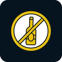No alcohol Glyph Two Color Icon vector