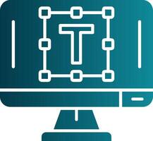 Text editor Glyph Gradient Round Corner Icon vector