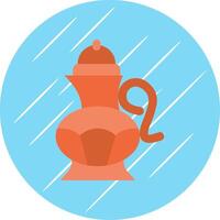 Tea pot Flat Blue Circle Icon vector