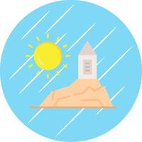 Mount arafat Flat Blue Circle Icon vector