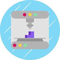 3d modeling Flat Blue Circle Icon vector