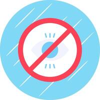 No illegitimate Flat Blue Circle Icon vector