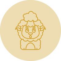 Exploding Line Yellow Circle Icon vector