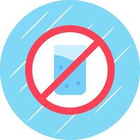 No drink Flat Blue Circle Icon vector