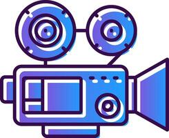 Video camera Gradient Filled Icon vector