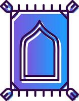 Prayer mate Gradient Filled Icon vector