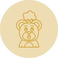 Exploding Line Yellow Circle Icon vector