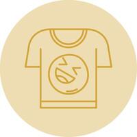 tee línea amarillo circulo icono vector