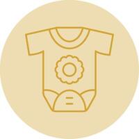 Newborn Line Yellow Circle Icon vector