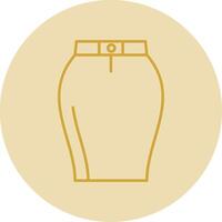 Skirts Line Yellow Circle Icon vector