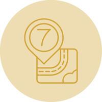 Seven Line Yellow Circle Icon vector