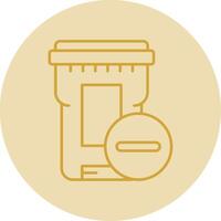 Delete Line Yellow Circle Icon vector