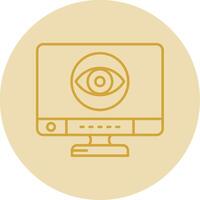 View Line Yellow Circle Icon vector