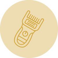 Trimmer Line Yellow Circle Icon vector