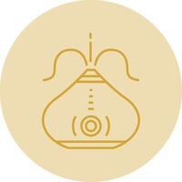 Humidifier Line Yellow Circle Icon vector
