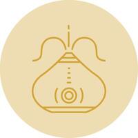 Humidifier Line Yellow Circle Icon vector