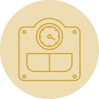 Weight Line Yellow Circle Icon vector