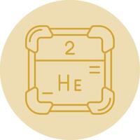 Helium Line Yellow Circle Icon vector