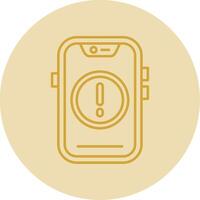 Error Line Yellow Circle Icon vector