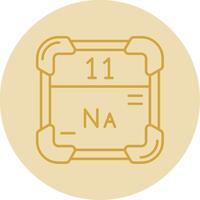 Sodium Line Yellow Circle Icon vector